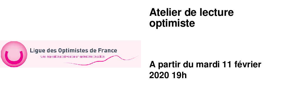 Atelier de lecture optimiste